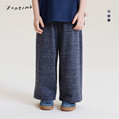 百搭条纹休闲裤 阔腿裤 允儿妈女童2026新款 女孩时尚 直筒裤 儿童春季