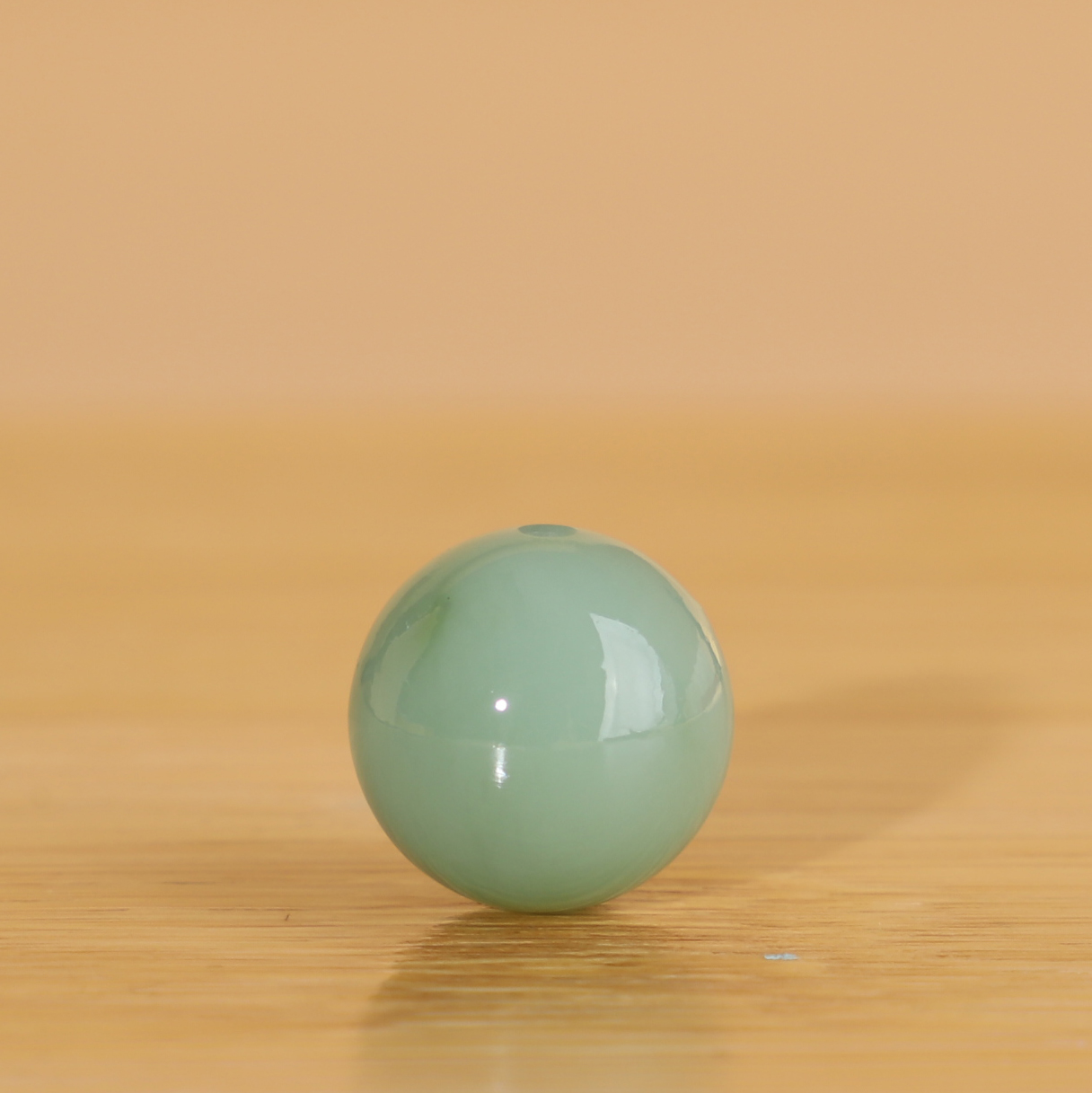 天然俄料和田玉碧玉粉青圆珠12mm