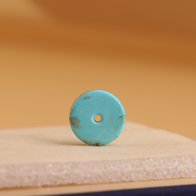 绿松石隔珠单颗散珠天空蓝绿色