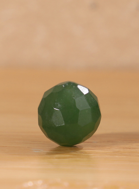 俄料碧玉无相珠手工珠精工菠菜绿
