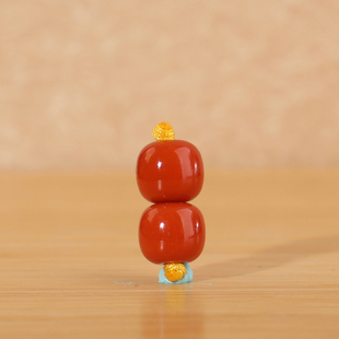 帝廷 川料瓦西南红柿子红老型珠对珠散珠满肉精品495号6.2mm 正品