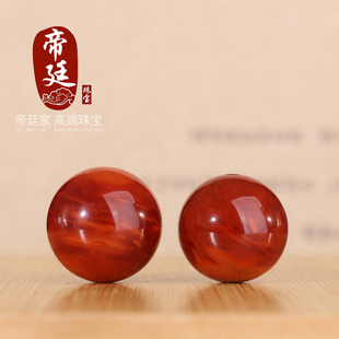 帝廷家 川料凉山九口南红火焰纹散珠单颗配饰手链圆珠高货精选品
