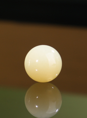 新疆天然和田玉糖白料圆珠且末糖