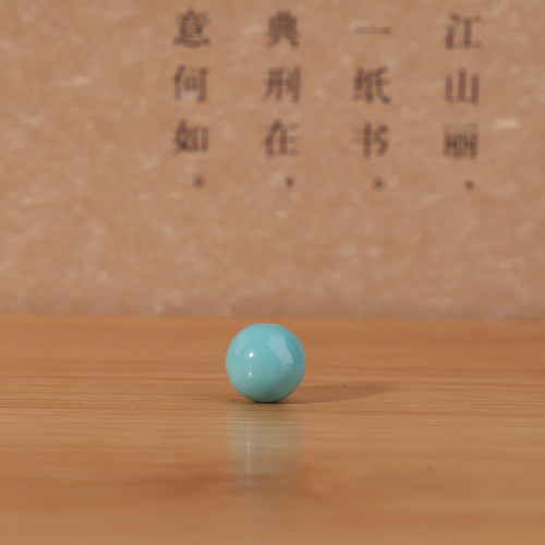 绿松石高瓷蓝绿料圆珠单珠精选