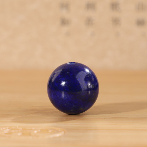 阿富汉青金石圆珠微白帝王蓝圆珠