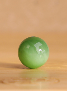 天然正品俄料碧玉猫眼圆珠单珠