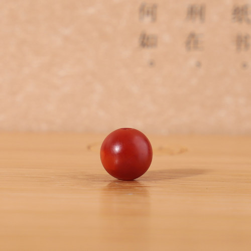 凉山南红火焰红圆珠哑光磨砂质感