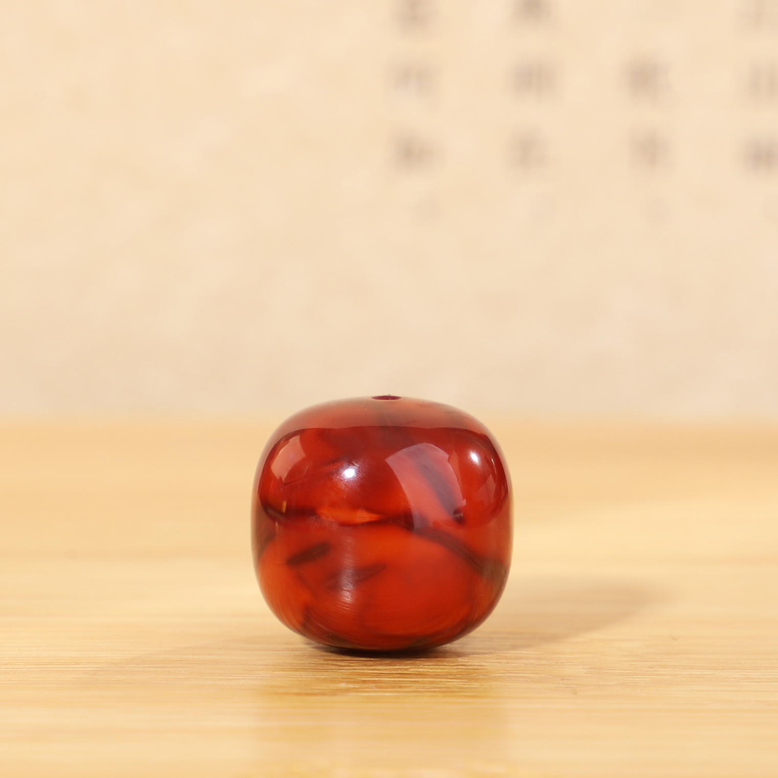 凉山南红火焰红老型珠散珠单珠