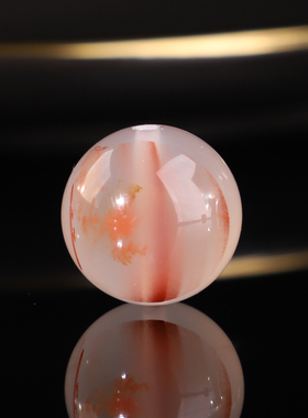 帝廷！正品川料凉山九口南红冰飘圆珠高冰大散珠单颗B139号16.3mm