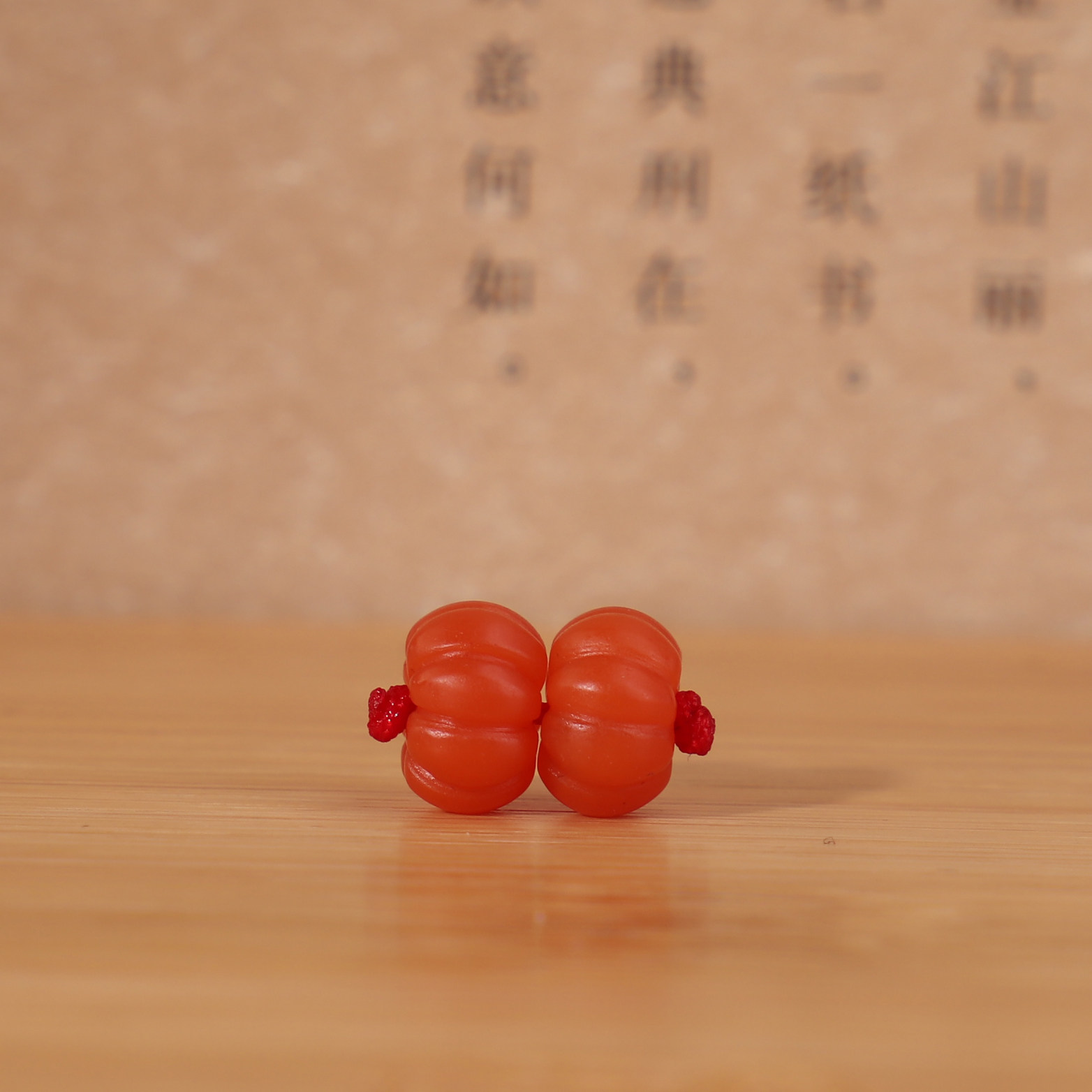 803号8.8*5.3mm*1对。帝廷正品保山南红南瓜珠柿子红精品对珠散珠