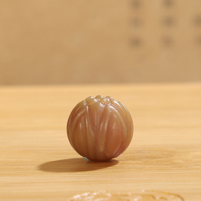 四川盐源玛瑙雕刻莲花珠散珠