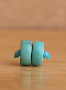 帝廷家！正品湖北绿松石隔片隔珠微铁线蓝绿色精品对珠380号6.4mm