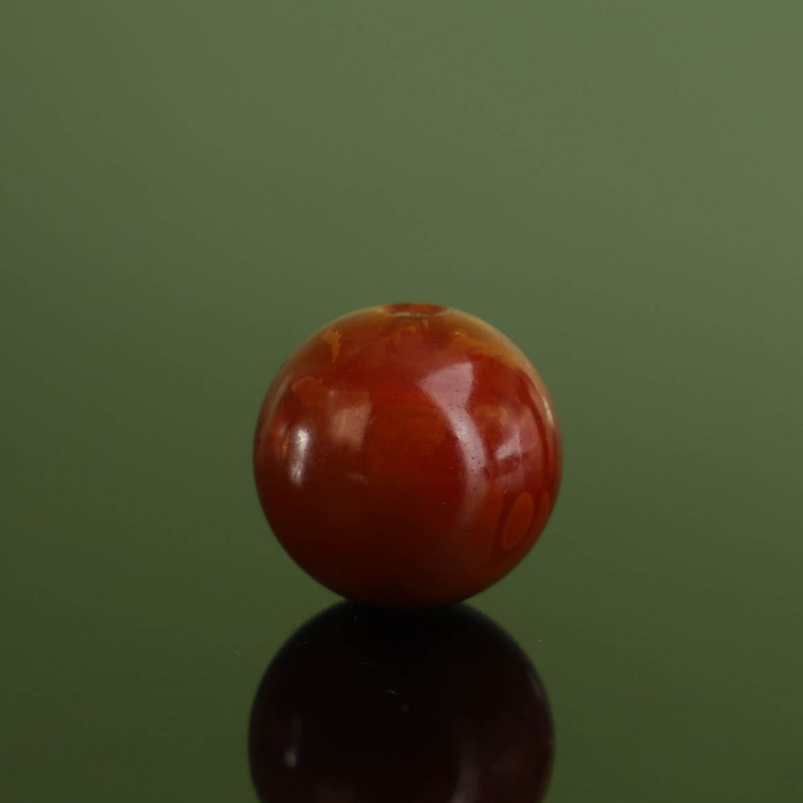 帝廷家!正品俄料蜜蜡老蜡圆珠高选红皮妖花纹散珠12.7mmLLY48号