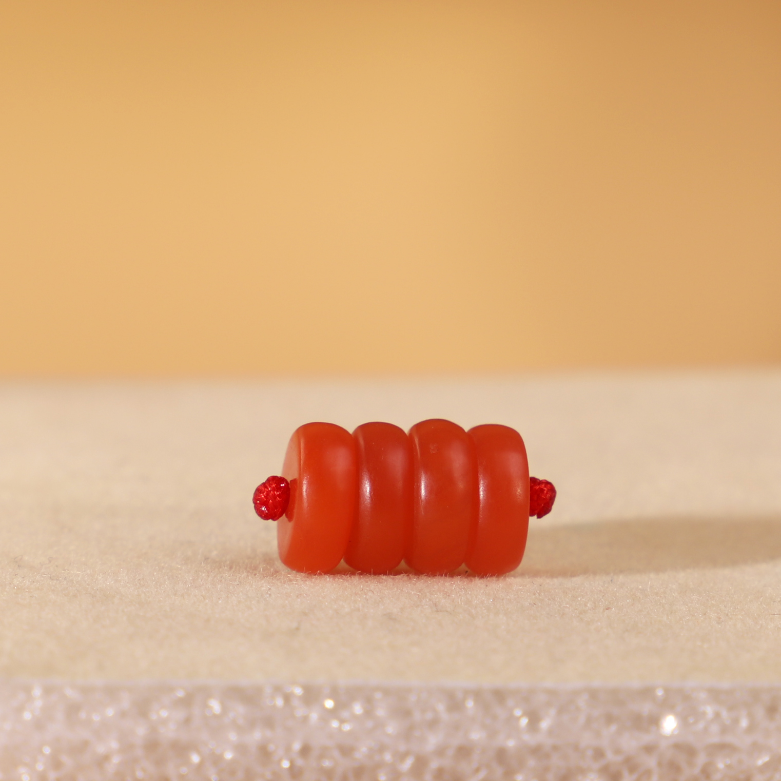 保山南红柿子红隔片垫片精选