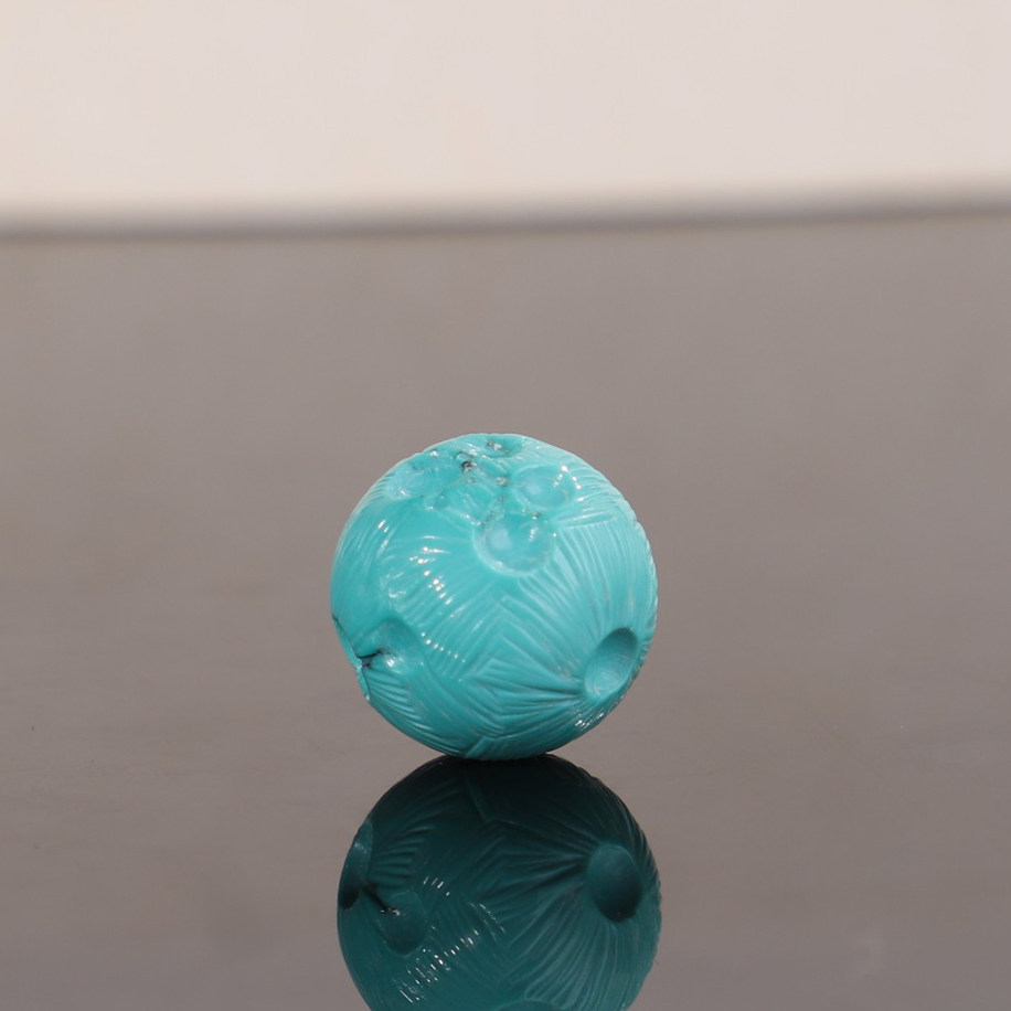 原矿湖北绿松散珠星球珠圆珠散珠 高瓷配珠单珠尺寸11.1mm3号珠子