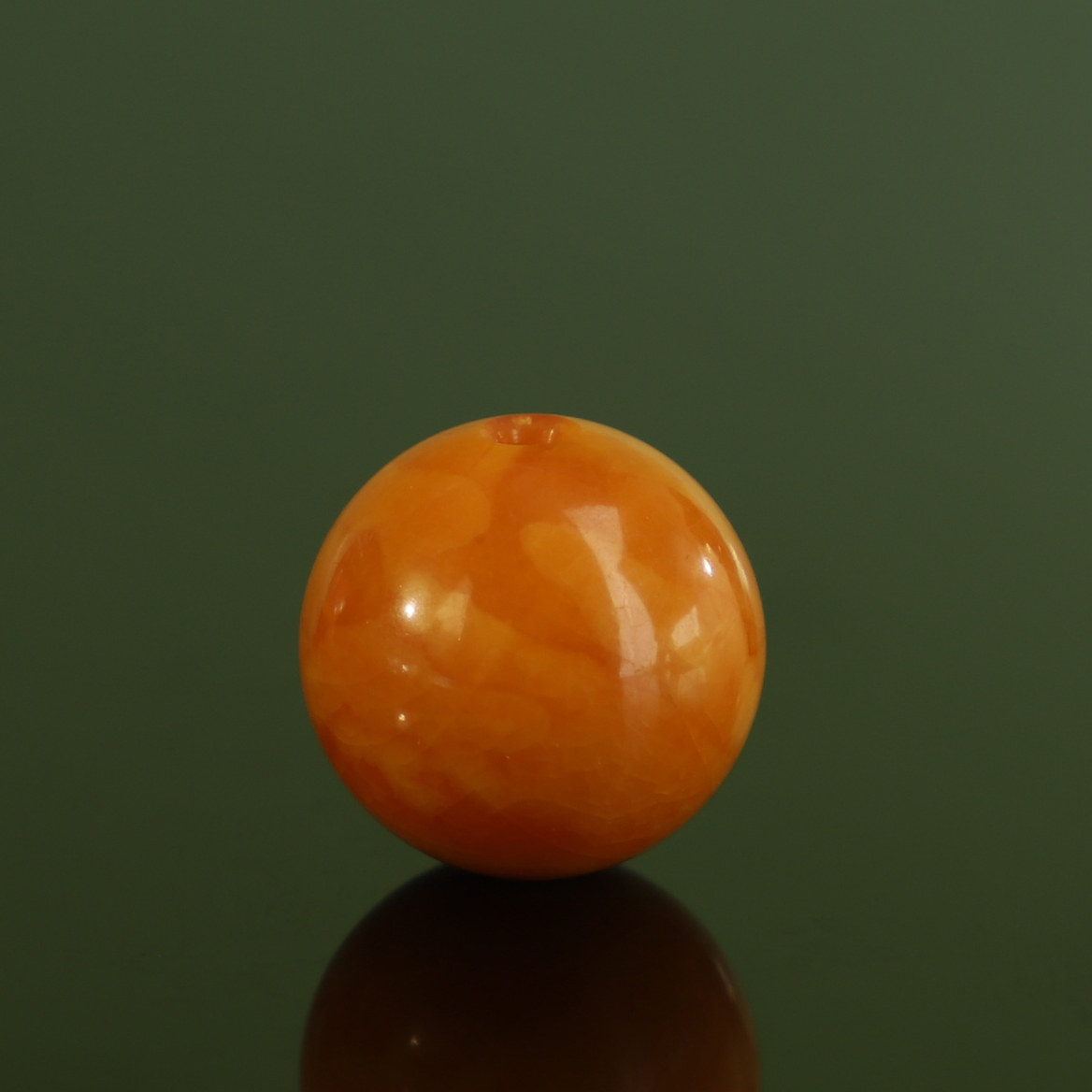 帝廷家!正品俄料蜜蜡老蜡圆珠高选妖花纹散珠单颗14mmLLY43号