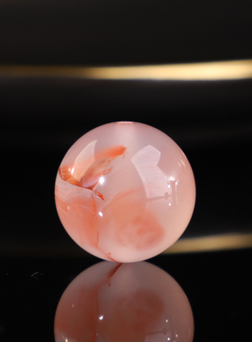 帝廷！正品川料凉山九口南红冰飘圆珠高冰大散珠单颗B137号16.7mm