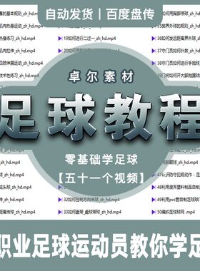 新手学习足球规则入门及提高技巧网盘专业基础教学视频课程素材