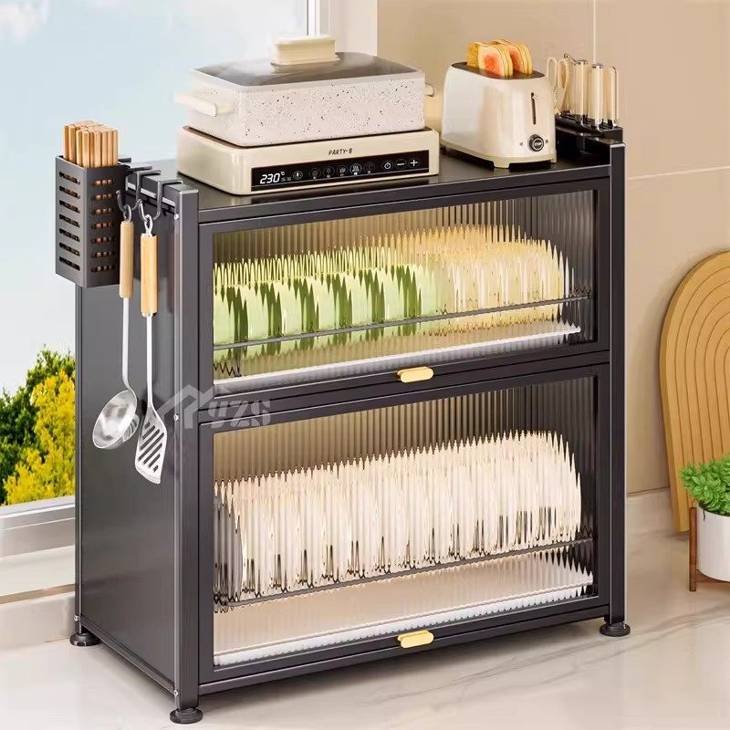 厨房碗碟置物架翻盖家用碗柜台面防尘碗筷收纳盒多功能盘碗沥水架,厨房/烹饪用具,碗架,淘宝优惠券,粉丝福利购,淘宝优惠卷