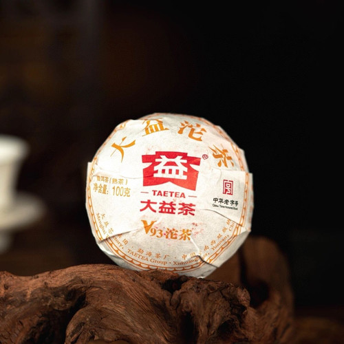 大益普洱茶2022年2201批次V93沱茶熟茶熟普经典配方一沱100克