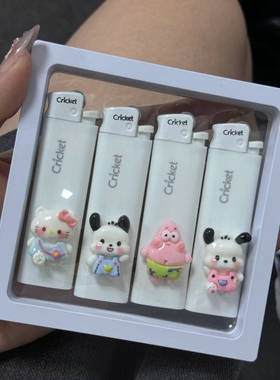 kt猫帕恰狗打火机砂轮cricketcricket防爆女生一次性可爱送男友闺