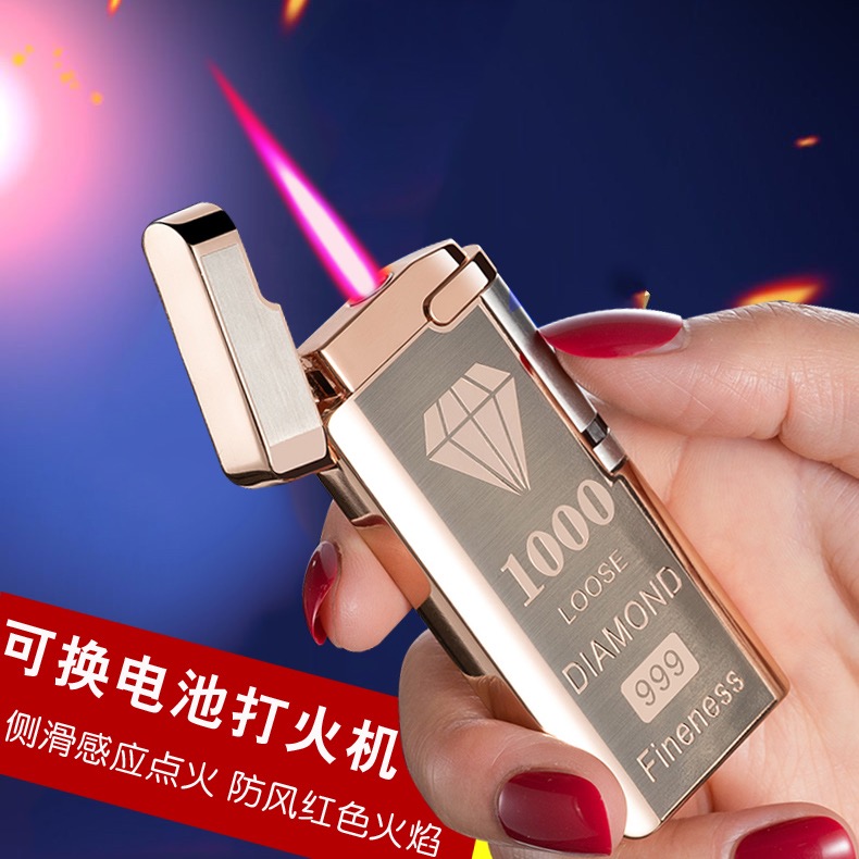 网红高档创意防风打火机电子感应