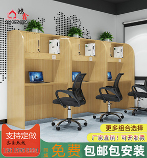 自习室学习桌共享帘子学生桌子封闭式隔断书桌泉州寄宿考研办公桌