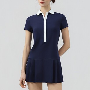 短款小个子迷你速干短袖网球裙连衣裙2026新款羽毛球服女运动棒球