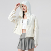 女士冰丝轻薄透气外套 防紫外线防晒服短款 防晒衣女小个子夏季 新款