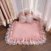 可拆洗狗窝猫窝公主秋冬季 通用宠物垫子可爱宠物垫子 超薄蕾丝四季