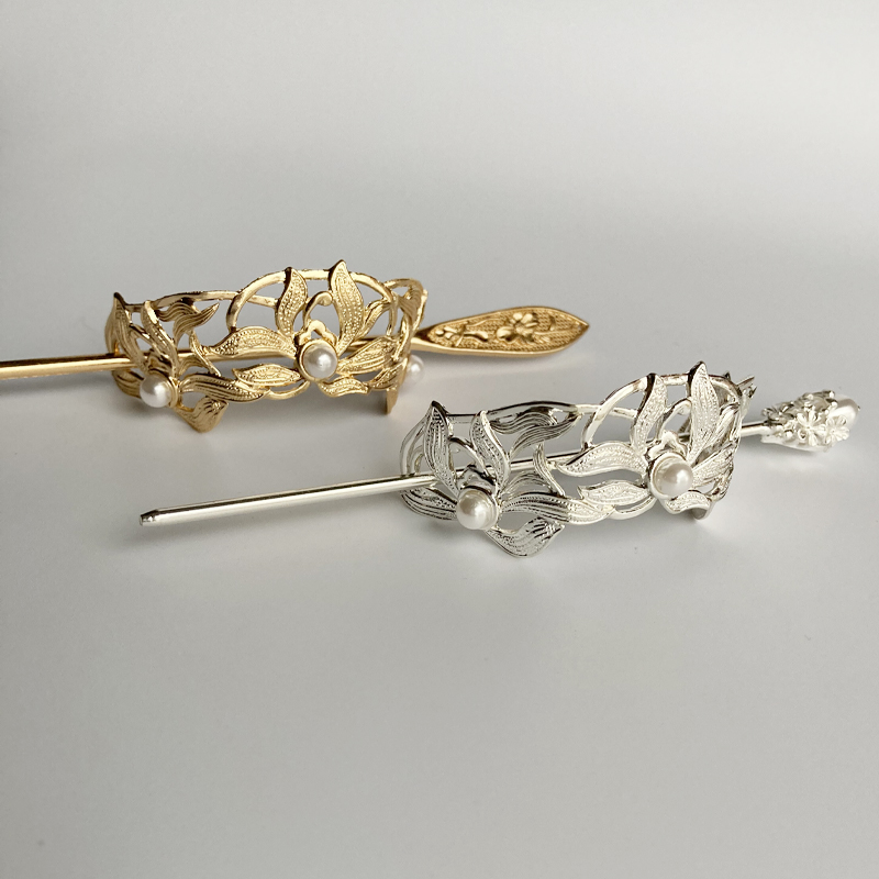 古风马尾头饰飘带束发头冠古装汉服发簪儿童正凤发冠配饰束发簪