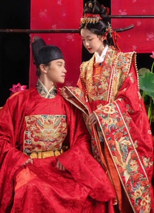 【出租】遇囍来唐制汉服婚服拖尾太平笙歌中式嫁衣汉服传统婚礼