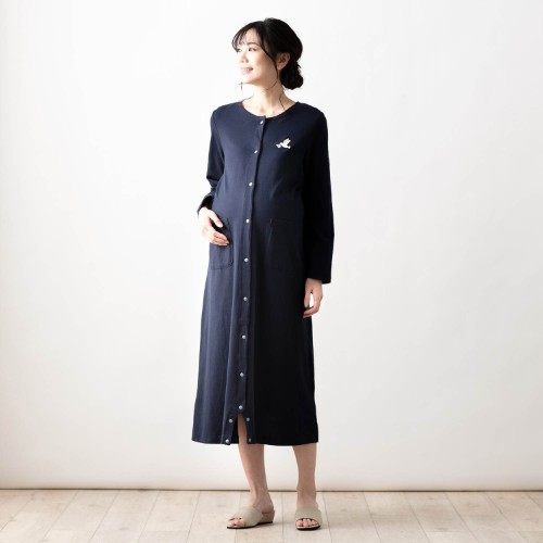 QIANYUAN 순면 출산 잠옷 산후 긴 모유 수유 TIANZHU 면 감금 옷 원피스 잠옷