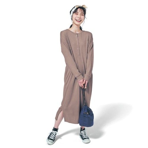 RISENJIA 오리지널 싱글 봄과 여름 긴팔 수유 출산 복장 수유 롱 드레스 외출 수유 스커트