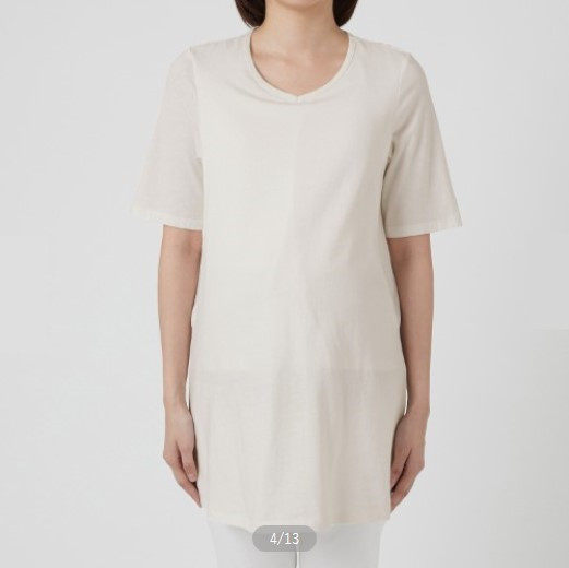 RIDAN QIANJIA 순면 작은 V 넥 간호 T 셔츠 여름 반팔 간호 T 셔츠