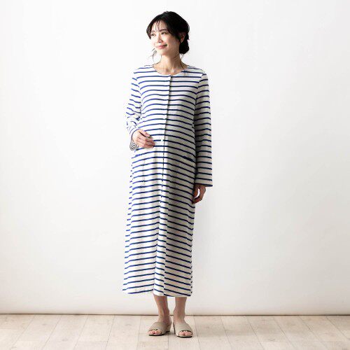 QIANYUAN 순면 출산 잠옷 산후 긴 모유 수유 TIANZHU 면 감금 옷 원피스 잠옷