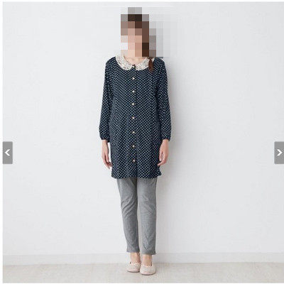 일본 오리지널 싱글 수유 잠옷 산모 수유복 산후 수유복 임신 긴팔 가정복 세트