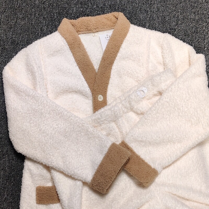 겨울 두꺼운 산모 가정복 세트 산후 엄마 따뜻한 간호 수유 잠옷 감금 옷