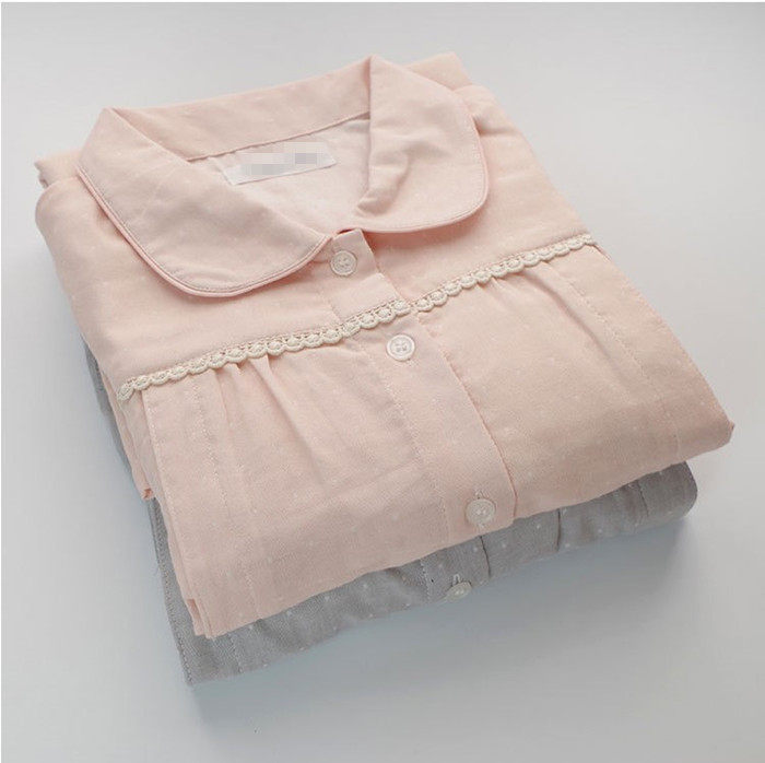 봄 여름 면 이중 거즈 산후복 중기 임산부 잠옷 산후 수유복