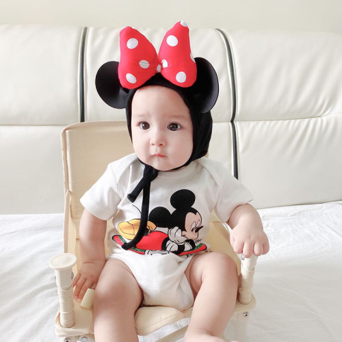 米奇春秋薄款系带鼠年网红帽子