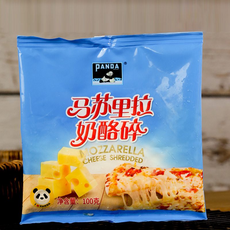 熊猫牌马苏里拉100g芝士碎奶油芝士条披萨焗饭起司马苏碎奶酪