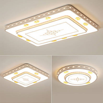 超亮大客厅灯简约现代大厅灯灯卧室灯LED吸顶灯全屋组合套餐灯具