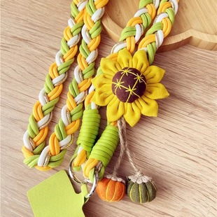 可背斜背水壶拍立得挂绳手机链手机挂脖绳超好看向日葵太阳花斜跨