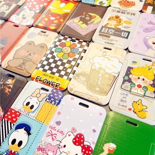 批发校园活动礼品亚克力硬壳卡套门禁电梯卡悠游卡保护套带挂脖绳