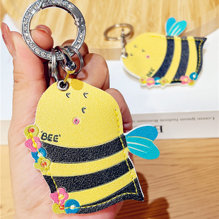 可爱勤劳蜜蜂门禁卡套电梯公交悠游卡电动车nfc钥匙感应卡保护套