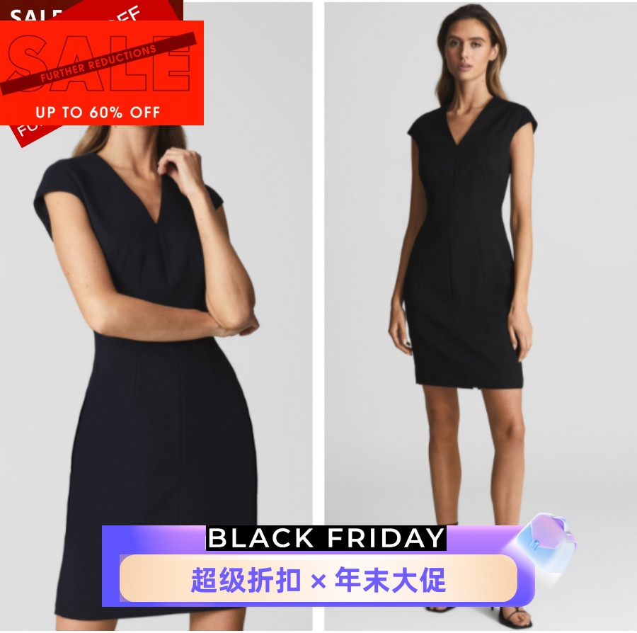 reiss连衣裙正装包臀裙修身气质