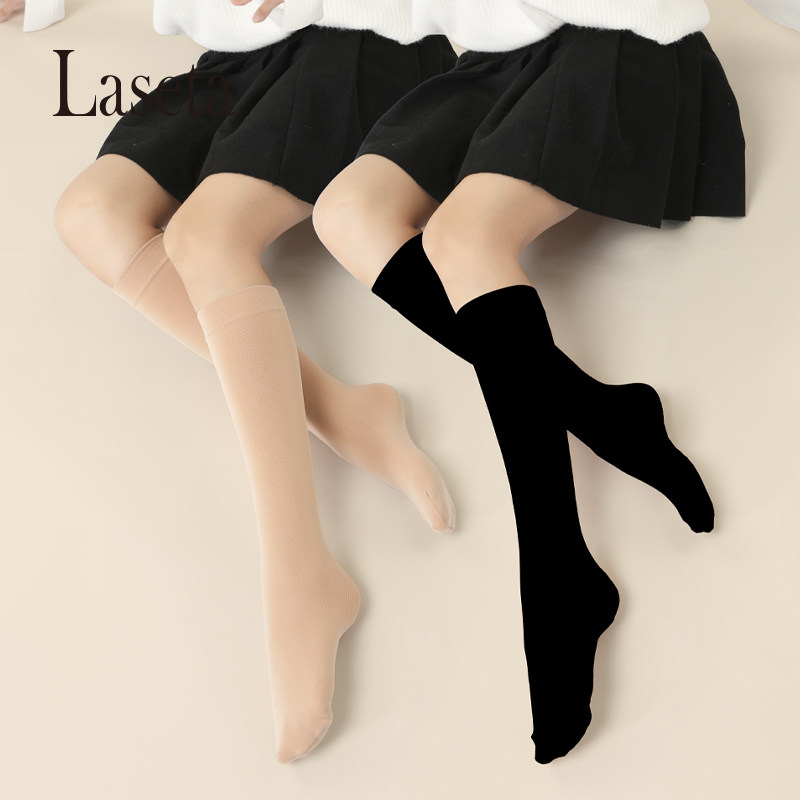 兰妲保暖天鹅绒裸感中筒袜