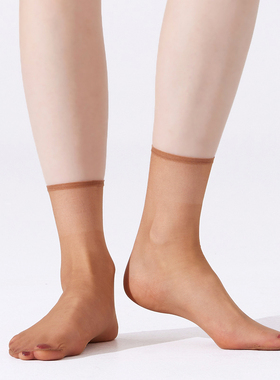 夏季薄款脚尖透明隐形袜短筒超薄无痕女士丝袜耐磨咖色肉色短丝袜