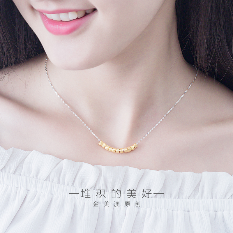 磨砂镀黄金颗粒项链S925纯银简约锁骨链创意几何吊坠女款韩版个性|ruв категории Украшения,ювелирные изделия, ожерелье - от Buy2taobao.com для оказания профессиональной услуги покупки агента Taobao