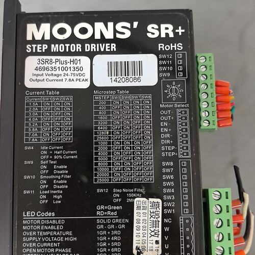 议价MOONS步进电机驱动器SR8-Plus-H01SR4-Plus-H01SR8-Plus-H02